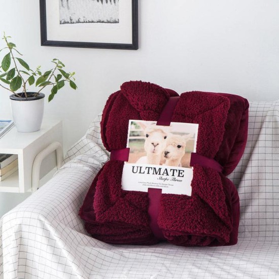 Pătură moale cocolino cu blăniță-MATERIAL GROS pentru pat dublu PAG01