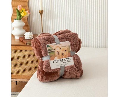 Pătură moale cocolino cu blăniță-MATERIAL GROS pentru pat dublu PAG04