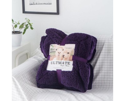 Pătură moale cocolino cu blăniță-MATERIAL GROS pentru pat dublu PAG06