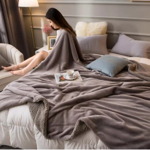 Pătură moale cocolino cu blăniță-MATERIAL GROS pentru pat dublu PAG010
