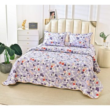 Cuvertura de pat matlasata cu 2 fete diferite, pat dublu, 3 piese, CM030