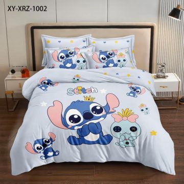 Lenjerie Bumbac tip Finet,pat dublu,6 Piese,Stitch