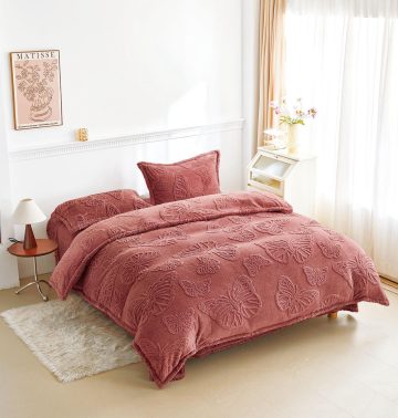 Lenjerie de Pat Cocolino Fluturi 3D,4 Piese LFC09