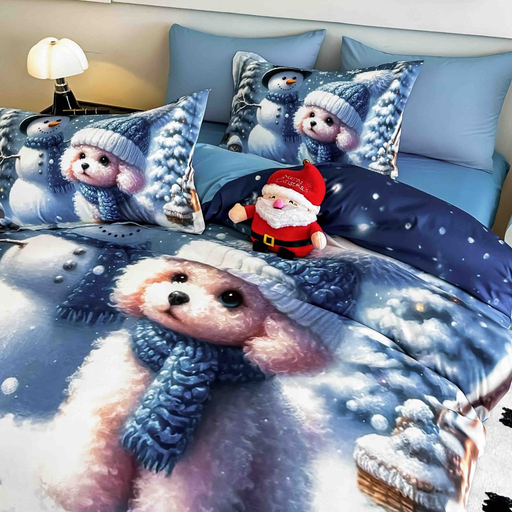 lenjerie de pat bumbac finet 5d model craciun jojo04 (copie)